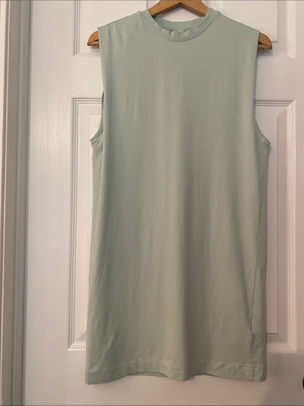 H&M Women’s Sleeveless Tank Tee Shirt Dress - Sage Green Size XS